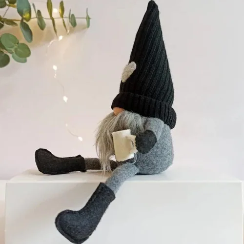 Vista 7 de MALOKI Paquete de 2 gnomos de café, decoración de cafetería, gnomos hechos a mano, gnomos escandinavos suecos Tomte, decoración para el hogar B