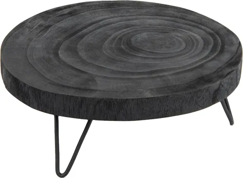 Vista 13 de Creative Co-Op - Pedestal decorativo de madera de Paulownia, negro