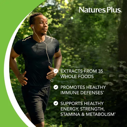 Vista 4 de Nature 's Plus – Fuente de la vida Jardín Orgánico de los hombres Multi, 90 Vegan tabletas