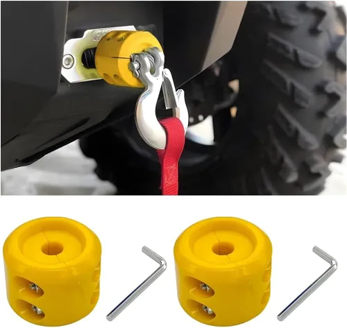 Vista 9 de Bittwee - Tapón de caucho para cabrestante de coche para ATV UTV camión, protector de gancho de cable para cuerda sintética, amortiguador de golpes