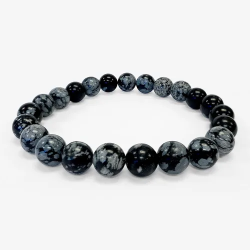 Vista 95 de Gem Avenue Handmade Round Bead Stretch Bracelet Unisex Natural Stone Beaded Jewelry for Men & Women, Elastic Wristband for Daily Wear