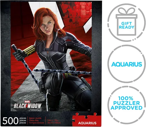 Vista 7 de AQUARIUS Marvel Black Widow Movie (rompecabezas de 500 piezas), sin reflejos, ajuste de precisión, prácticamente sin polvo, mercancía