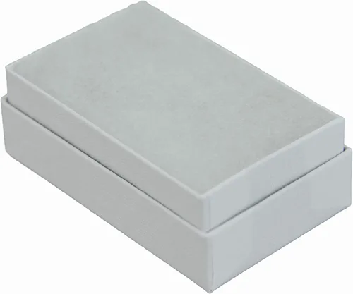 Vista 2 de JPB - Joyero de algodón con remolino blanco #21 (caja de 100) de 2.5 x 1.5 pulgadas
