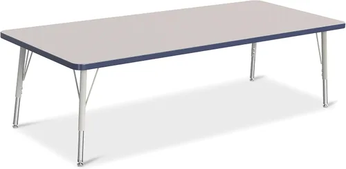 Vista 33 de Berries Mesa rectangular para actividades, altura E, Gris/Negro/Negro, 1