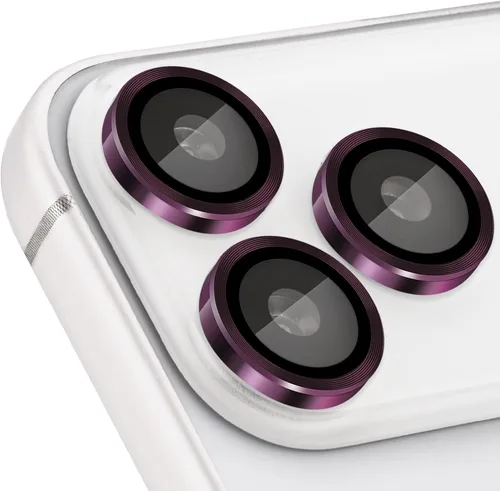 Vista 15 de Protector de Lente de Cámara para iPhone 17 Pro/17 Pro Max, Protector de Cámara de Vidrio Templado Individual con Bandeja de Instalación Compatible