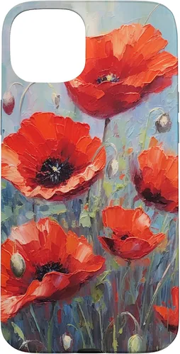 Vista 9 de Funda para iPhone 12/12 Pro Red Poppies Flowers In A Field