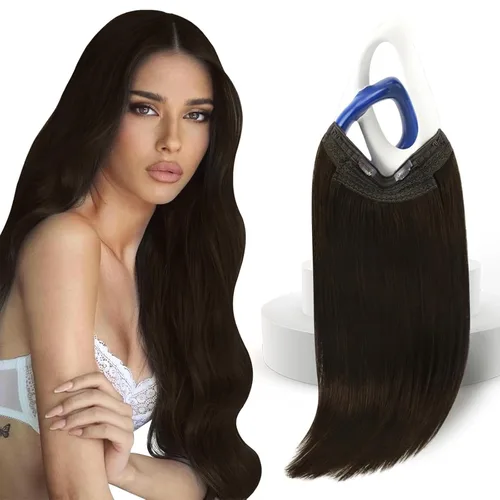 Vista 19 de Sunny - Extensiones de cabello humano real, con cable/hilo y clips ajustables, aplicación invisible, 2.82 onzas, 12 pulgadas, color rubio cenizo