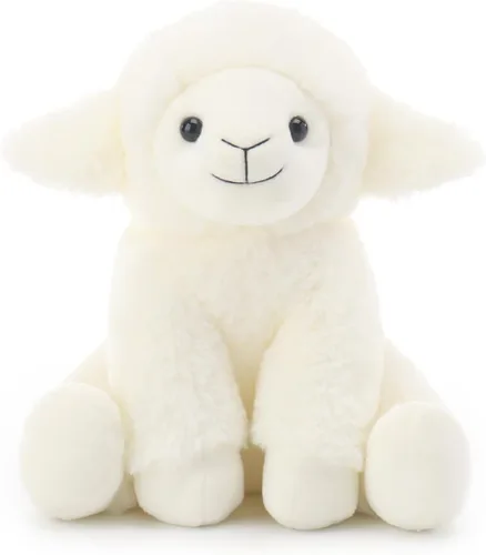 Vista 7 de Apricot Lamb Peluche de cordero crema para niños, juguetes de peluche suaves y lindos para bebés niñas y niños, 7 pulgadas