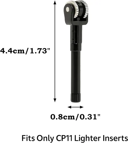 Vista 2 de IN SELECT Encendedor de repuesto compatible con barril de pedernal, estándar CP11, pedernales de encendido recargables con rueda de golpeador