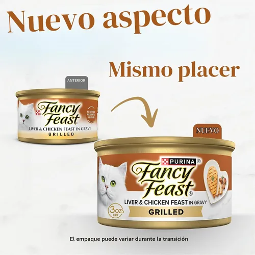 Vista 2 de Purina Fancy Feast - Comida para gatos húmeda, en salsa, enlatada y grillada