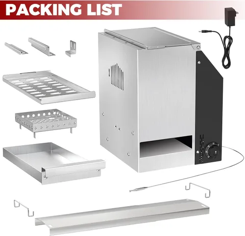 Vista 8 de Gravity Smoker Side Firebox Kit de reacondicionamiento para parrilla Char Griller, caja de fuego, barril de carbón, parte de parrilla para Master