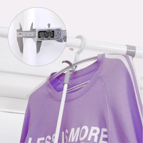 Vista 7 de Estante doble para ropa, estantes ajustables para colgar ropa, ropa de 2 niveles, ropa resistente, sistema independiente de armario blanco