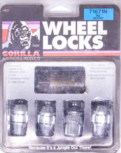 Vista 3 de Gorilla Automotive 71681N Cerraduras de rueda Bellota (tamaño de rosca de 1/2", paquete de 4)