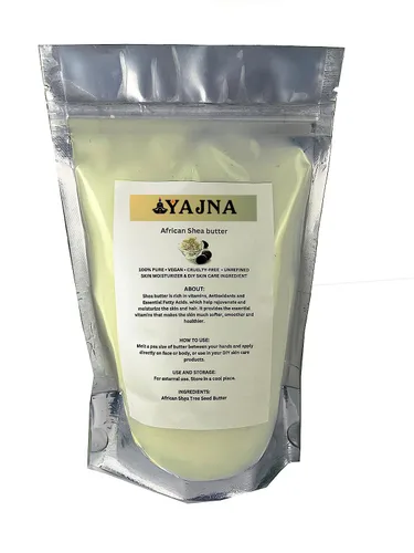 Vista 14 de Yajna Mantequilla Orgánica de Aloe Vera Cruda 100% Pura, Natural y Sin Refinar Hidratante para la Piel del Rostro, Cuerpo y Cabello 4 OZ/115 GM