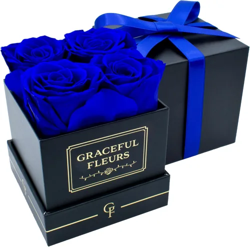 Vista 20 de Graceful Fleurs - Rosas reales de larga duración en una caja durante años, flores frescas preservadas para siempre para cumpleaños, Día de la Madre