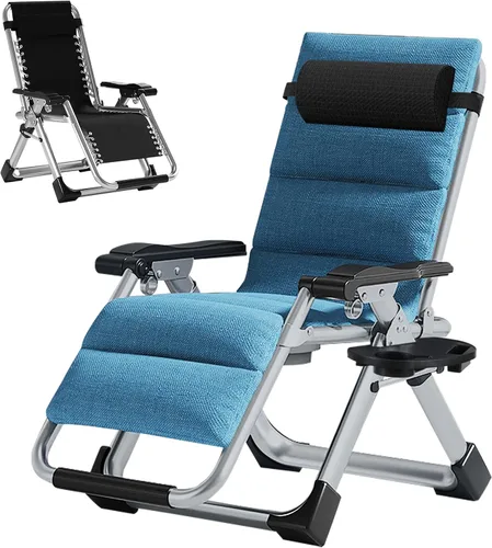 Vista 18 de ABORON Silla de Gravedad Cero, Sillas de Salón Plegables Premium para Césped y Exteriores, Sillas de Patio Reclinables Resistentes y Ajustables
