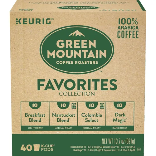 Vista 8 de Colección de favoritos Keurig de tostadores de café Green Mountain paquete variado,Capsulas K-Cup de porción individual Degustación, 40