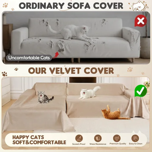 Vista 6 de Funda de sofá modular en forma de L, 2 piezas, ultra suave, impermeable, antideslizante, protector de muebles a prueba de mascotas y niños