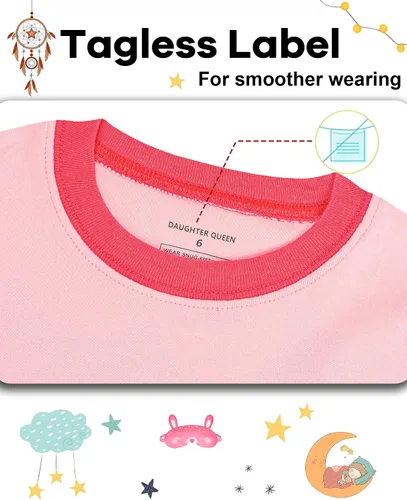 Vista 2 de DAUGHTER QUEEN Pijamas de Halloween de 18 meses a 12 años para niños y niñas, ropa de dormir 100% algodón