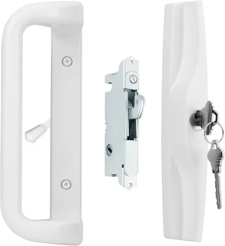Vista 9 de Juego de cerradura y manija para puerta de patio House Guard con llave, opciones que añaden una firma única a su cerradura de puerta de vidrio