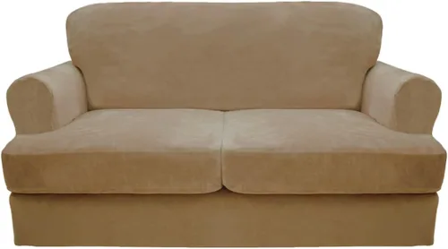 Vista 29 de CUCRAF Funda para sofá con cojines de 3 piezas, fundas deslizantes de terciopelo suave y grueso para sofá de la sala de estar, protector de muebles