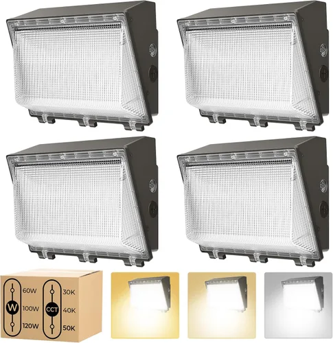 Vista 12 de CINOTON Paquete de luz LED de pared de 120 W, 3CCT 16800LM, sensor