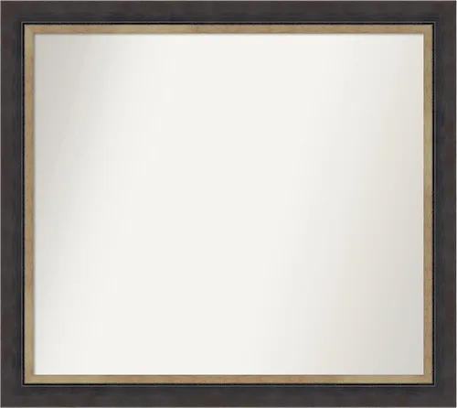 Vista 40 de Amanti Art Espejo personalizado, espejo de baño negro Astor, espejo de pared o espejo de tocador de baño sobre el fregadero (25 x 25 pulgadas)
