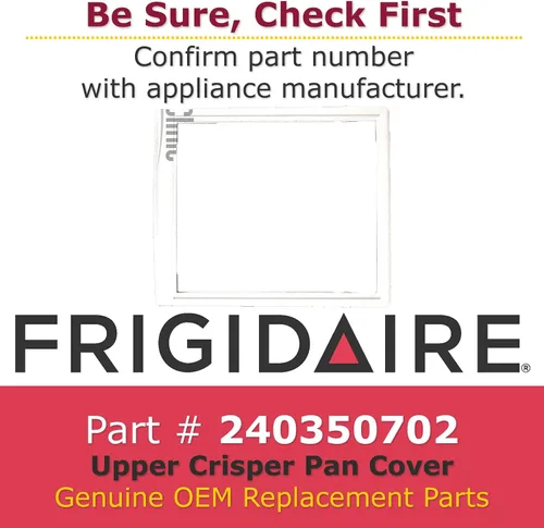 Vista 2 de Frigidaire 240350702 cubierta para charola contenedora de heladera