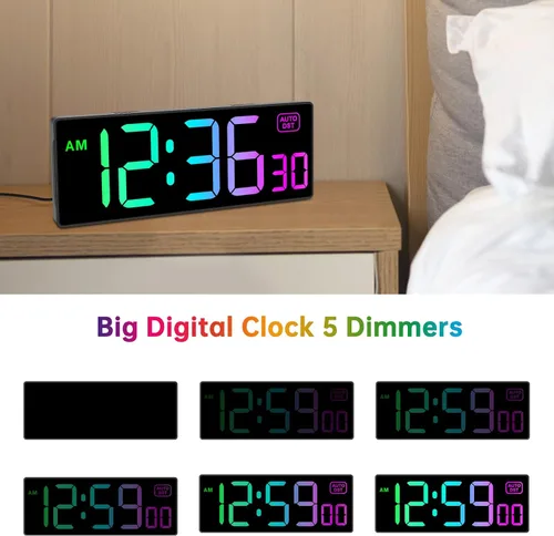 Vista 7 de Soobest - Reloj de pared digital con temporizador de cuenta regresiva remoto, temporizador eléctrico de segundos para gimnasio, sala de estar