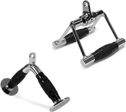 Vista 11 de Yes4All Cable Machine Attachment, Row Handles, Tricep Rope, Straight Bar, V Bar, LAT Pulldown Accessories Load 880 LB for Home Gym G. Cuerda