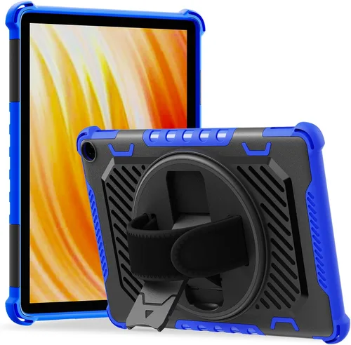 Vista 9 de ROISKIN Funda para Tablet Fire HD 10 de 2023 con soporte de patada de 360 y correa de mano