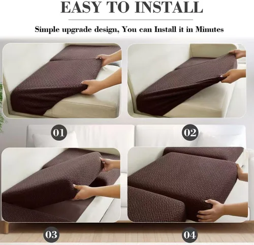 Vista 6 de Fundas de Cojines para Sofá Seccional, Fundas de Sofá Seccional para Muebles, Fundas de Sofá Lavables Elásticas Fundas de Sofá Suaves