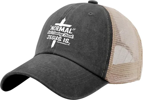 Vista 3 de Sombrero de Pascua Normal Isnt Coming Back Jesus is Hats Regalos para hombre, Negro (Allblack)