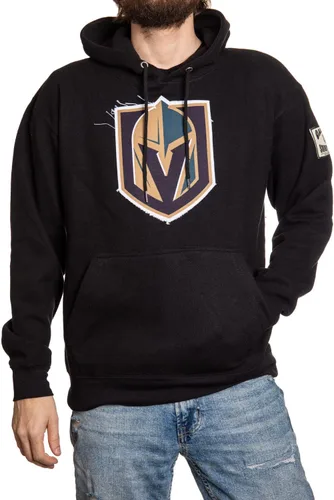 Vista 18 de Calhoun NHL Surf & Skate - Sudadera con capucha unisex con parche deshilachado de gofres – The Coastal Collection Boston Bruins