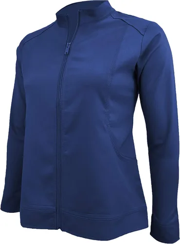 Vista 3 de Natural Uniforms Chaqueta quirúrgica ultra suave y elástica con cremallera para mujer (5200)