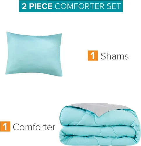 Vista 8 de Comfort Spaces Vixie Juego de Edredón Reversible - Cubierta Acolchada Geométrica Casual de Moda, Ropa de Cama Acogedora Alternativa de Plumón