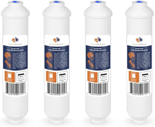 Vista 19 de Aquaboon Filtro de agua de carbón activado T33 - Filtro de agua en línea para refrigerador se adapta a línea de agua de 1/4 - Filtro para máquina