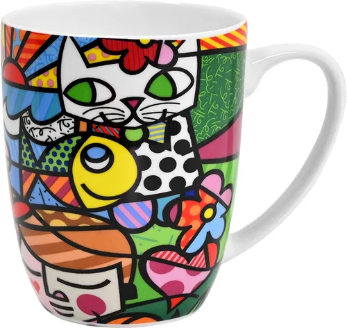 Vista 10 de Britto Romero Bone - Taza de café de porcelana, 16.8 onzas (Alive (multicolor))
