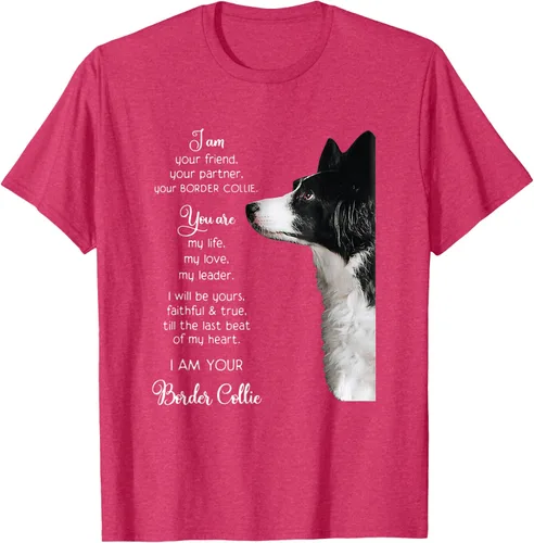 Vista 27 de Funny I Am Your Friend Your Partner Your Border Collie - Camiseta de regalo, Negro, S