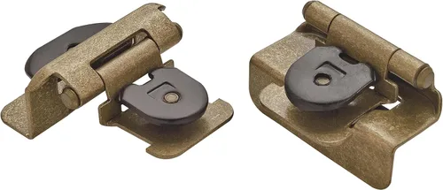 Vista 3 de Amerock Bisagra de gabinete doble desmontable Bisagra insertada de 3/8 pulgadas (10 mm) Bronce frotado con aceite Juego de 2 Bisagra