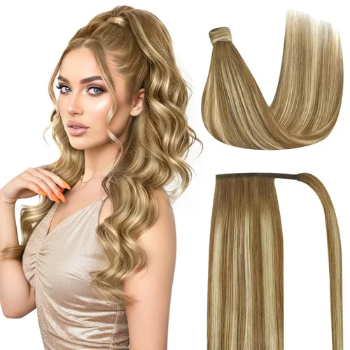 Vista 18 de Ve Sunny - Extensiones de cabello humano lacio con clip, color negro azabache, preestilizadas, listas para usar, 18 pulgadas, 2.82 oz