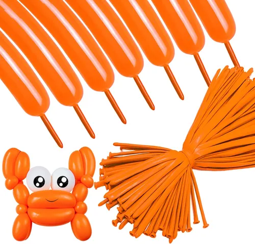 Vista 10 de ASIYUHY 260 globos largos, paquete de 100 globos de animales retorcidos Negro