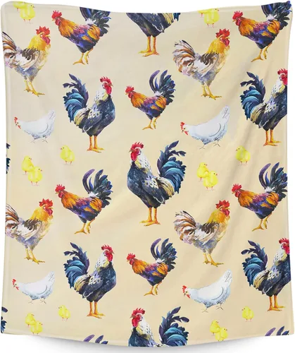 Vista 8 de Manta de pollo para regalo, 40 x 30 pulgadas, bonita manta para niñas y mujeres, mantas negras suaves y peludas para regazo y silla