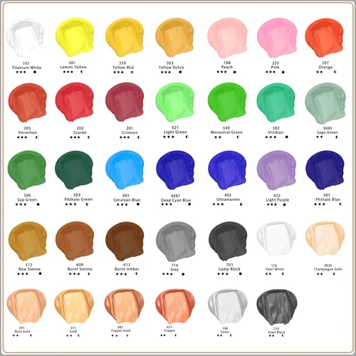Vista 3 de Artecho - Pintura acrílica azul cerúleo (120 ml / 4.05 oz), tubos de pintura para manualidades artísticas sobre lienzo, piedra, roca, madera, tela