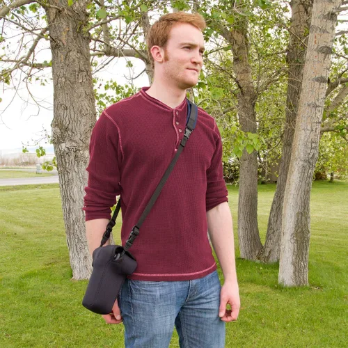 Vista 5 de OP/TECH USA Soft Pouch – Estuche compacto para cámara digital, bolsa ligera para accesorios, elegante funda de neopreno para DSLR, perfecta