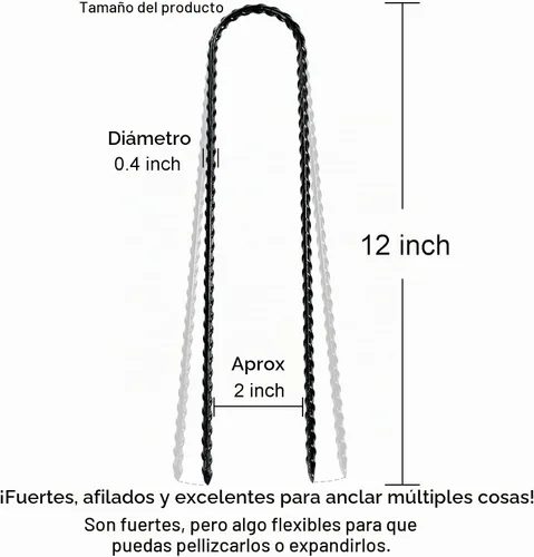 Vista 2 de Estacas de viento para trampolín de 12 pulgadas, anclajes