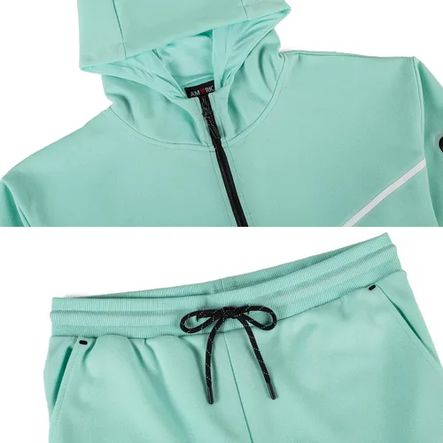 Vista 5 de Men's Tracksuits Sweatsuits For Men Hooded Tracksuit Sweatsuit Long Sleeve Full-Zip Jogging Sweatpants 2 Piece