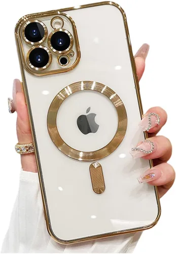 Vista 16 de Funda magnética para iPhone 12 Pro Max transparente compatible con MagSafe Funda protectora de lente de cámara integrada para iPhone 12 Pro Max