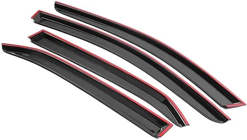 Vista 8 de Acrylic Window Visors Rain Sun Guard Shade 4pc Front Rear Left Right for Chevy for Equinox 2018-2022 4pc Smoke/Tinted Slim Style Tape