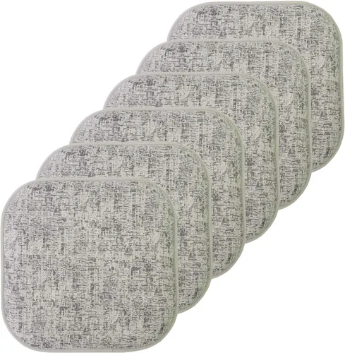 Vista 113 de Sweet Home Collection Cojines de espuma viscoelástica para silla, antideslizantes, diseño de panal de abeja, 16 x 16 pulgadas, paquete de 2
